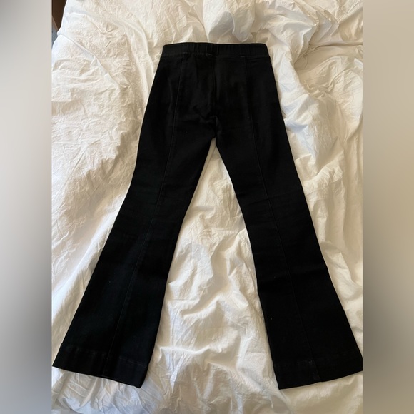 HELMUT LANG Black Pull-On Crop Flare Trousers *AUTHENTIC* - Picture 3 of 4